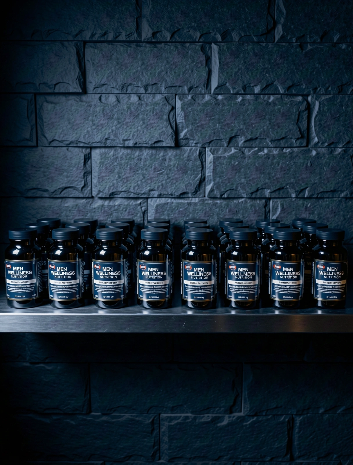 Premium nutritional glass vessel on stone surface