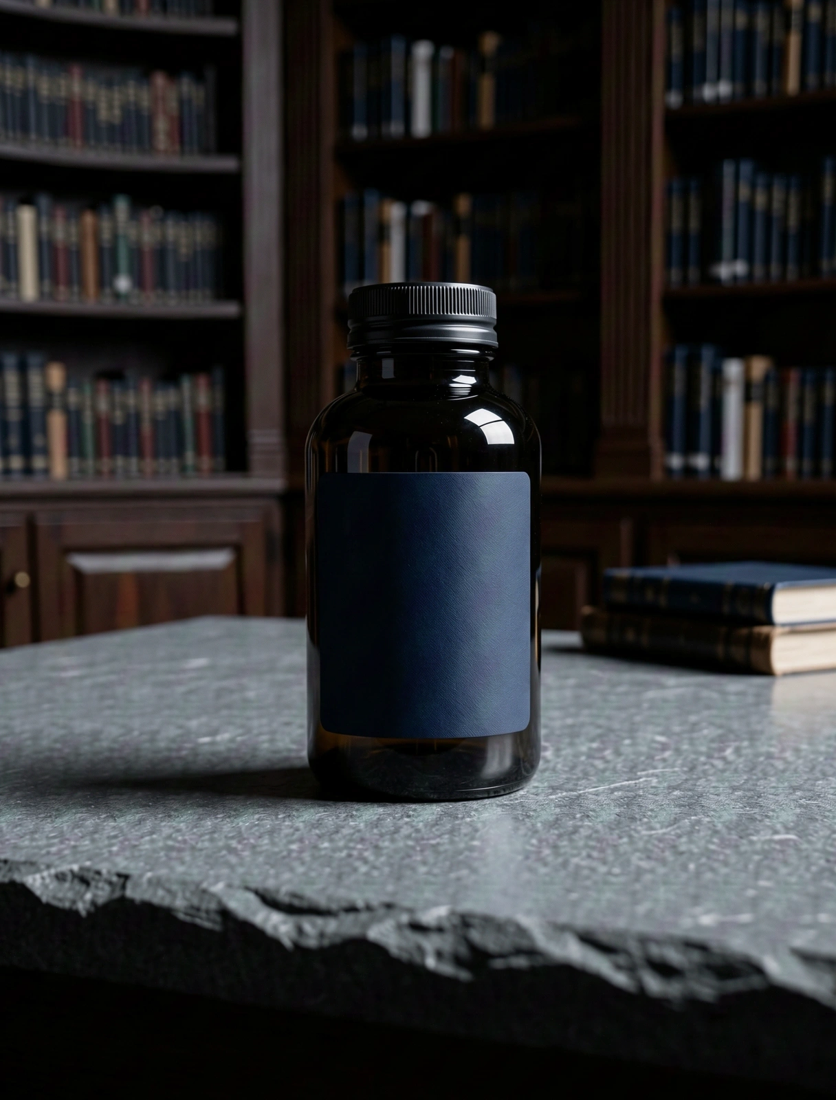 Premium wellness bottle in a professional setting